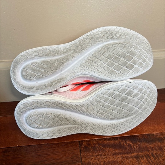 Adidas sz 8 Fluidflow 2.0 Running Shoe Casual Sneaker White Coral - Picture 9 of 9